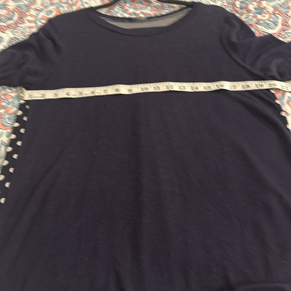 Paper Moon Navy Tunic Top Polka Dot Back Detail |3/4 Sleeve |Small - Picture 8 of 9